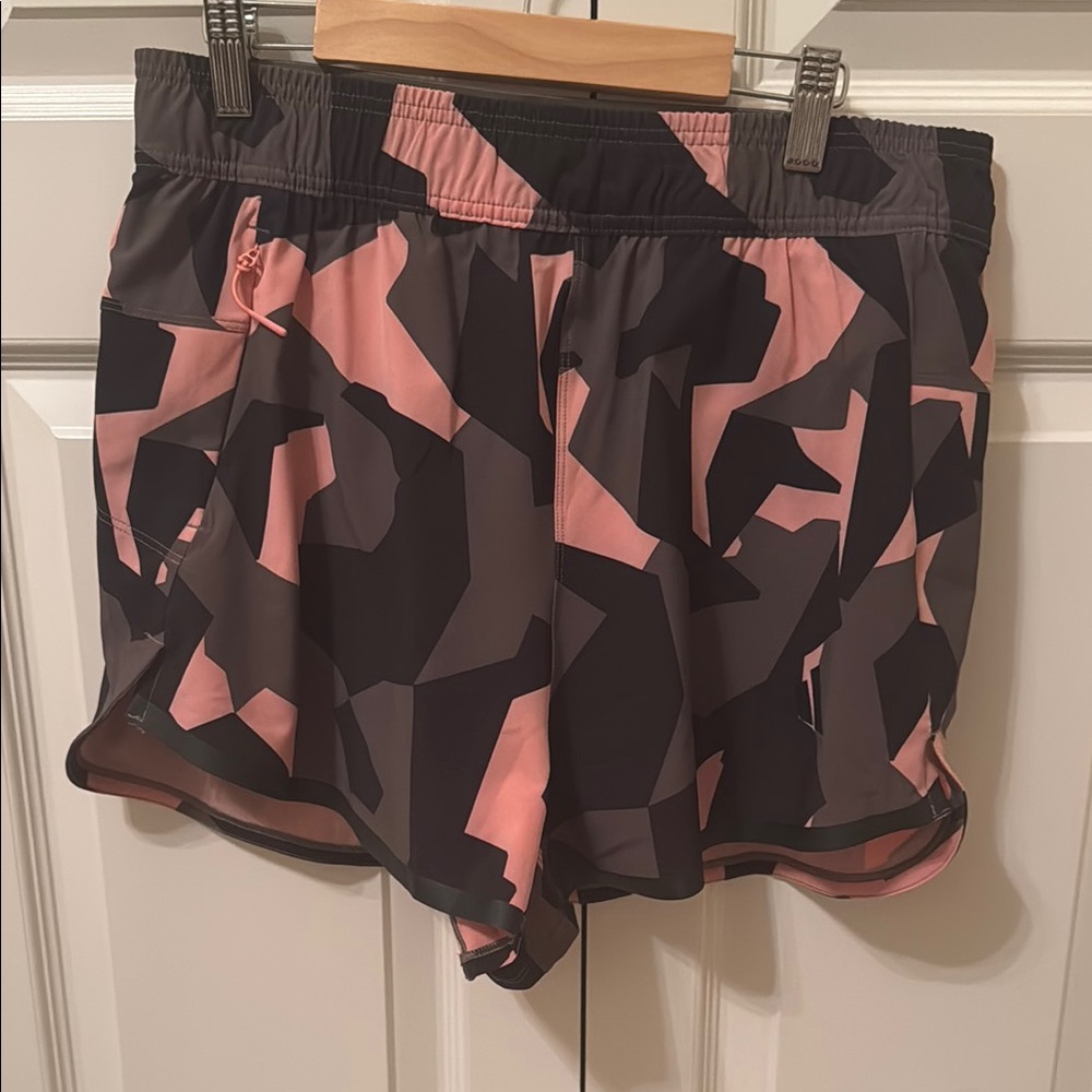 Men’s Pink and Black Camouflage Shorts